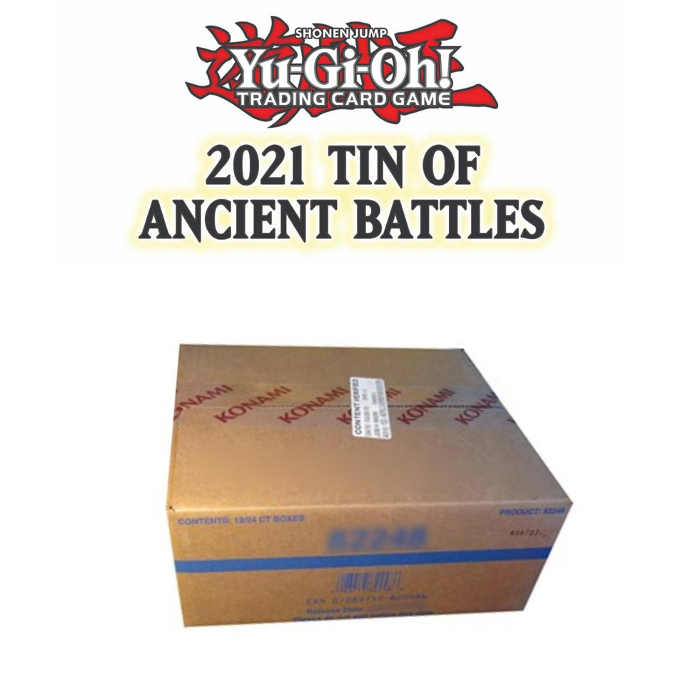 Yu-Gi-Oh! Tin of Ancient Battles 2021 Sealed Case 12x Tin deutsch 1. Auflage