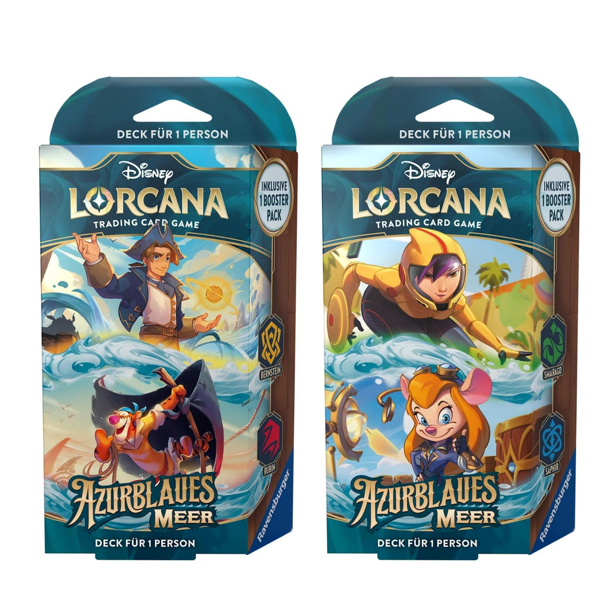 Disney Lorcana Azurblaues Meer 2 Starter Deck Set deutsch