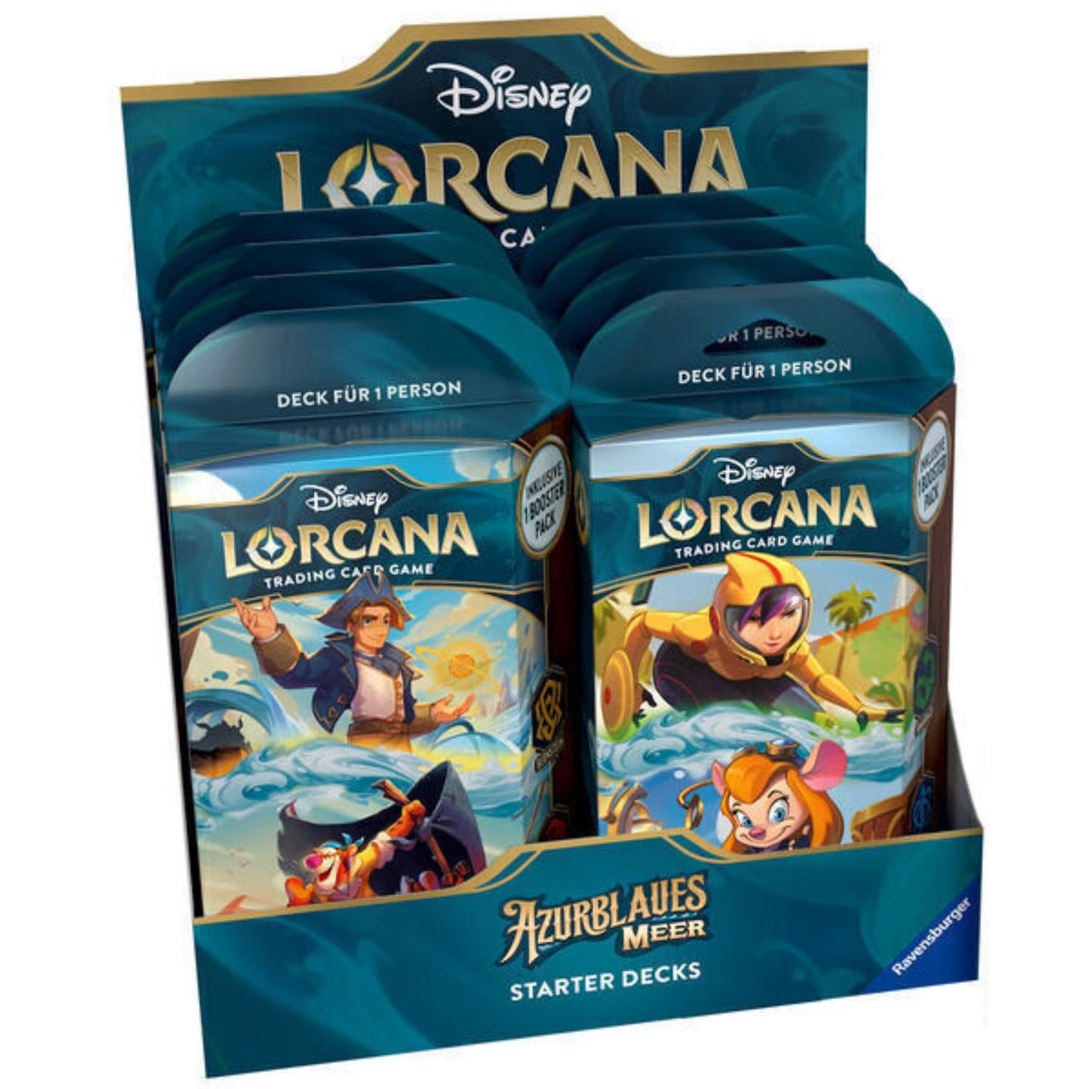 Disney Lorcana Azurblaues Meer Starter Deck Display deutsch