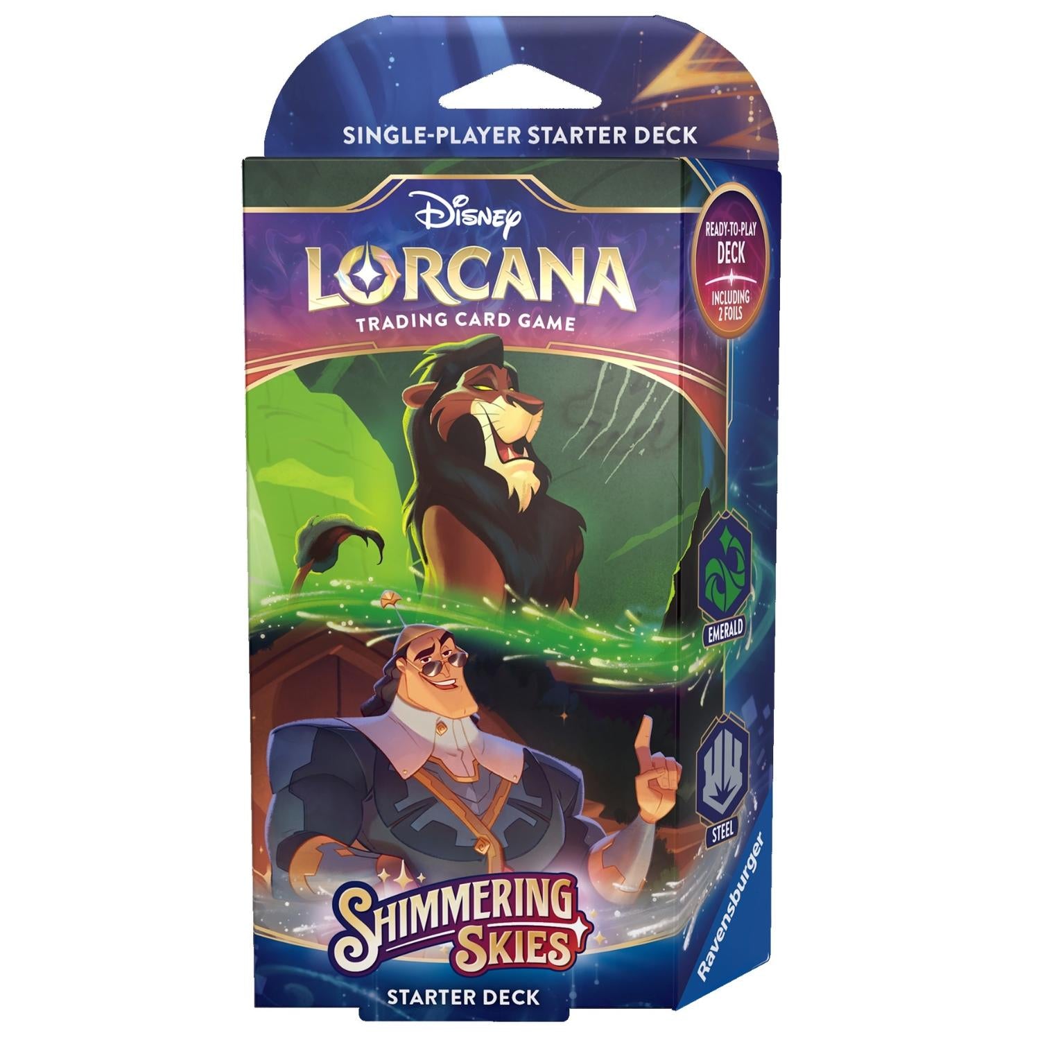 Disney Lorcana Shimmering Skies Starter Deck Emerald and Steel englisch