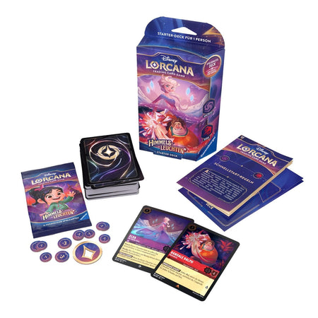 Disney Lorcana Himmelsleuchten Starter Deck Amethyst und Rubin deutsch