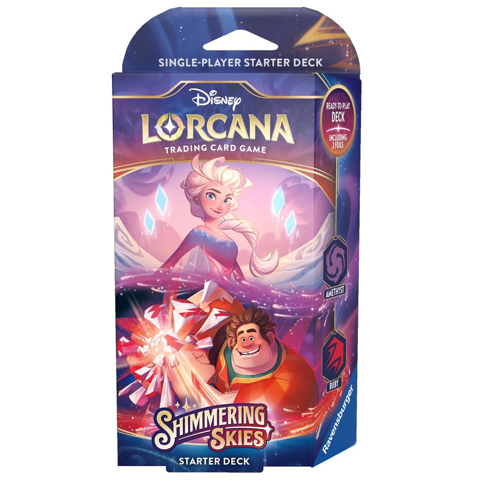 Disney Lorcana Shimmering Skies Starter Deck Amethyst and Ruby englisch