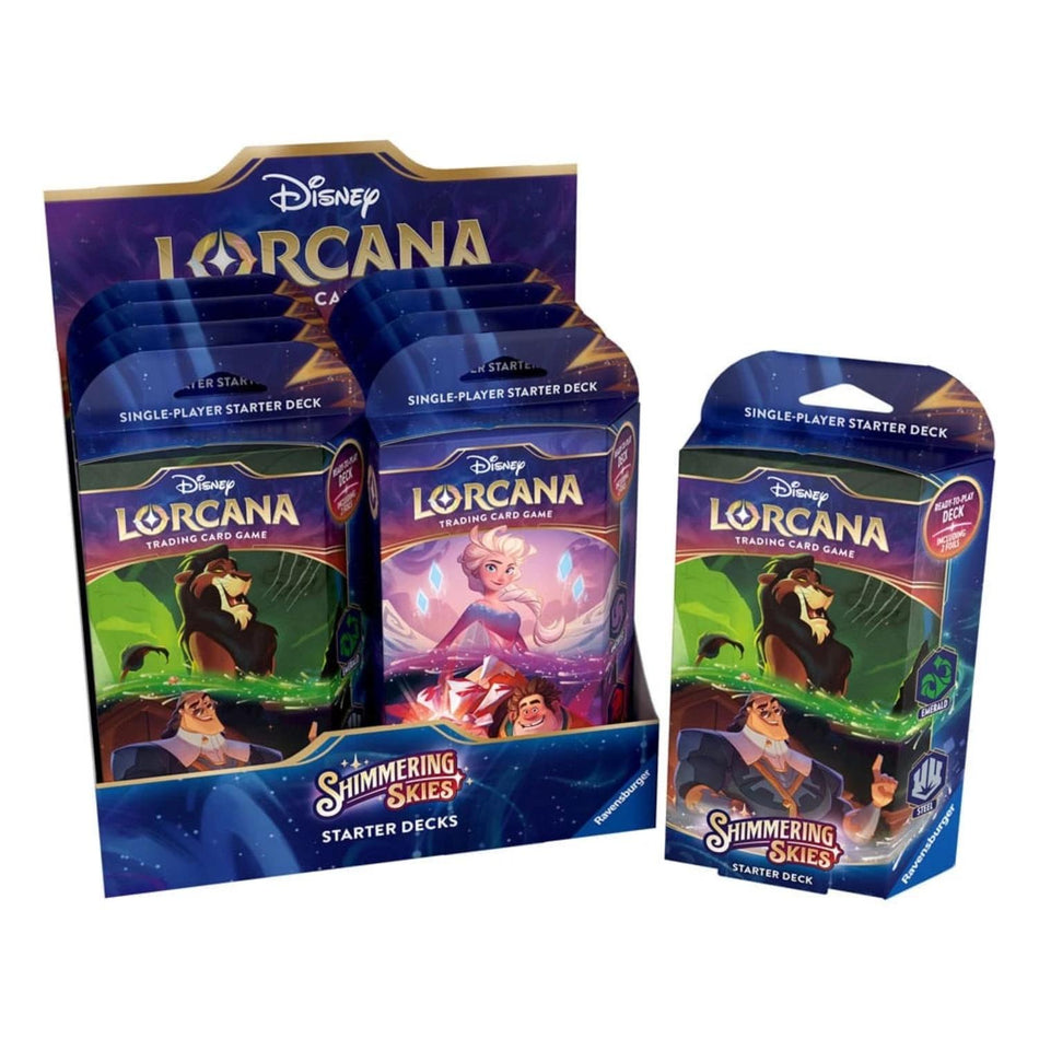 Disney Lorcana Shimmering Skies Starter Deck Display englisch