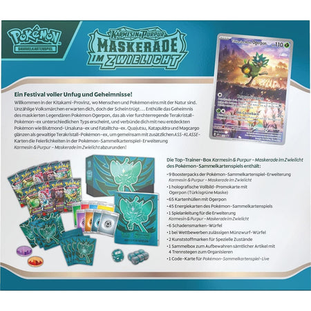 Pokemon Karmesin & Purpur Maskerade im Zwielicht Top Trainer Box deutsch