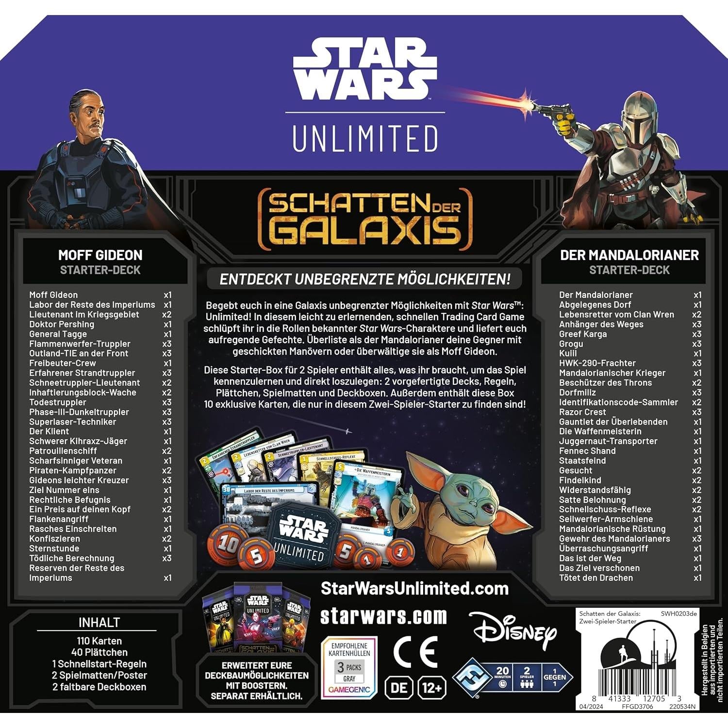 Star Wars Unlimited Shadows of the Galaxy Two Player Starter Deck deutsch