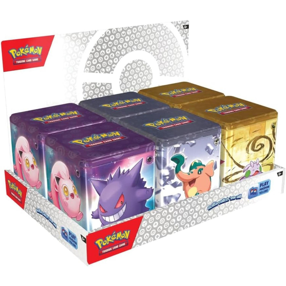 Pokémon Stacking Tins 2024 Display englisch