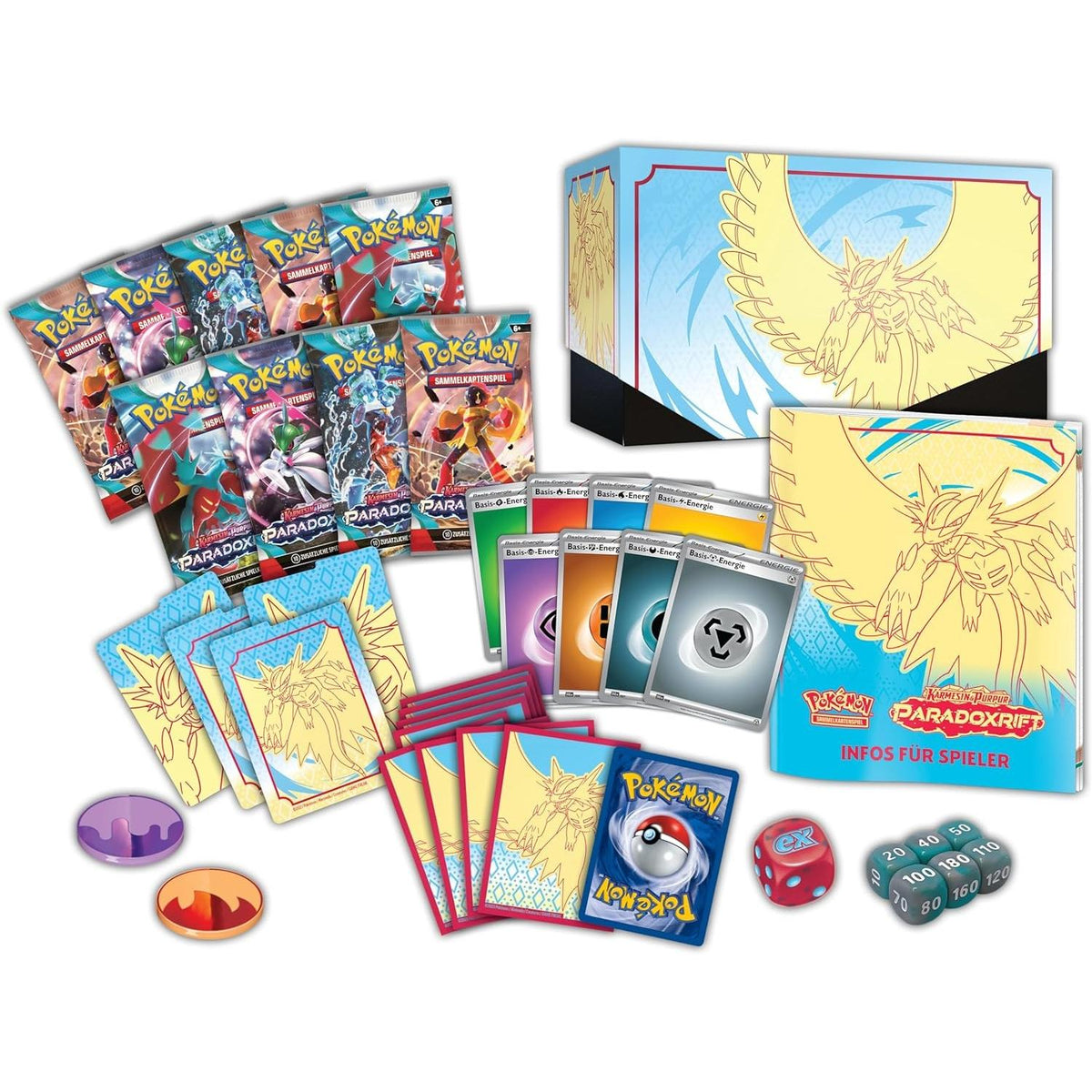 Pokemon Scarlet & Violet Paradox Rift Top Trainer Box Donnersichel deutsch