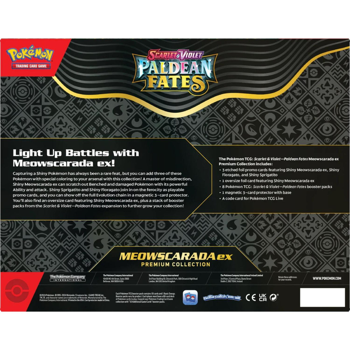 Pokemon Paldean Fates Meowscarada ex Premium Collection englisch