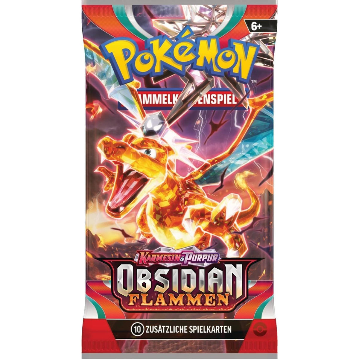 Pokemon Karmesin & Purpur Obsidian Flammen Friedwuff 3 Pack Blister deutsch