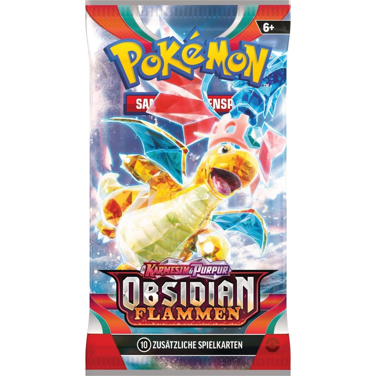 Pokemon Karmesin & Purpur Obsidian Flammen Friedwuff 3 Pack Blister deutsch