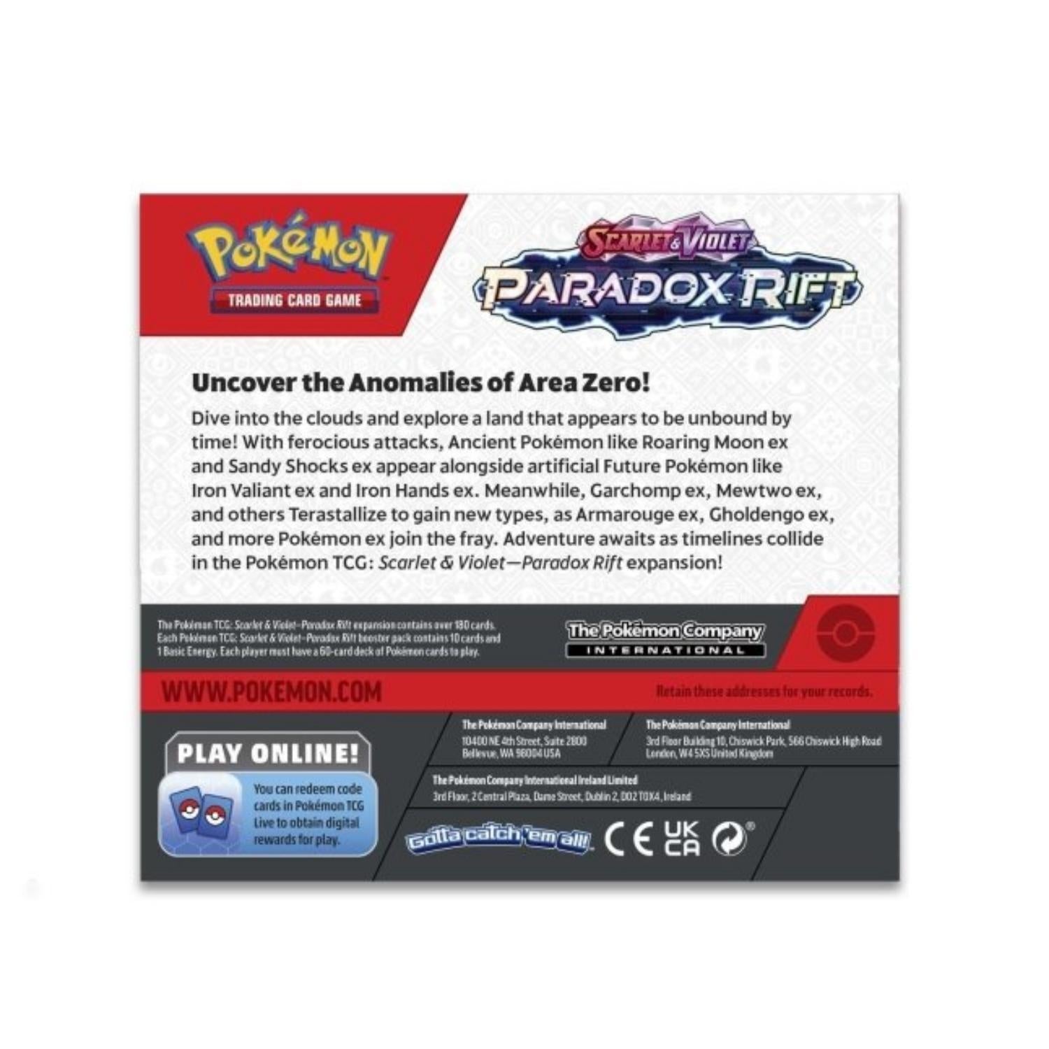 Pokemon Scarlet & Violet Paradox Rift Booster Display englisch