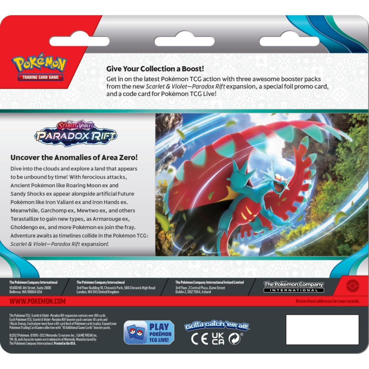 Pokemon  Scarlet & Violet Paradox Rift Arctibax 3 Pack Blister englisch