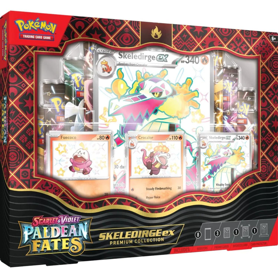 Pokémon Paldean Fates Skeledirge ex Premium Collection englisch